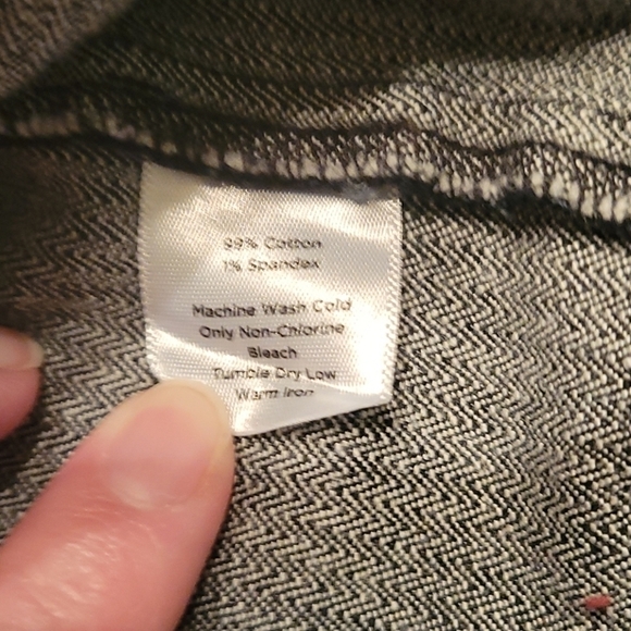 3/$30 TALBOTS 1990s Ribbed Denim Straight Mini Pencil Flat Front Petite Skirt - Picture 7 of 10